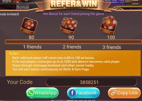How to refer and earn money through Teen Patti Boss